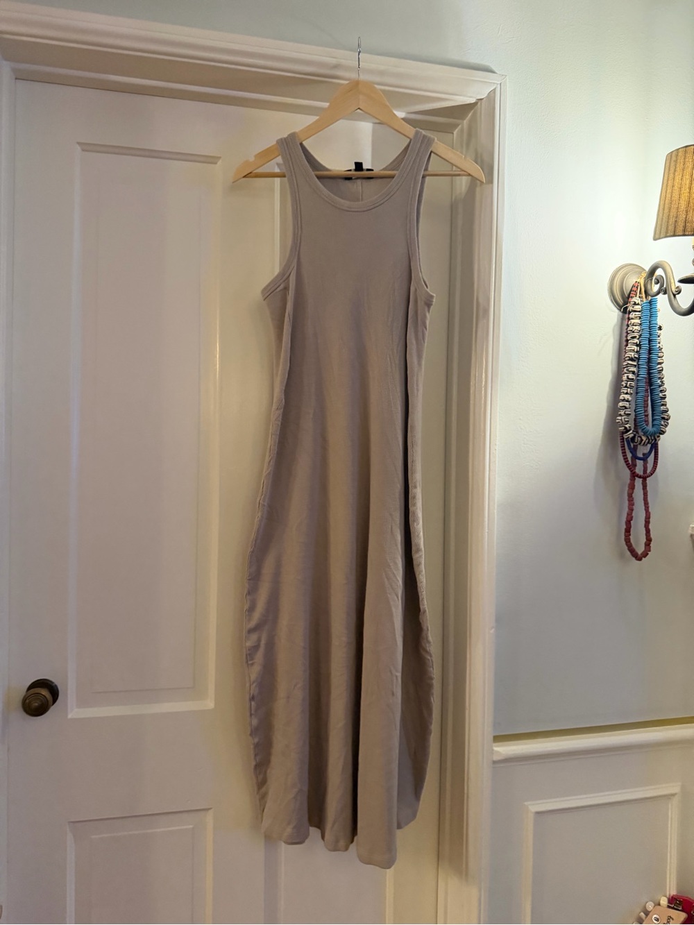 AYR Sleeveless Maxi Dress in Taupe